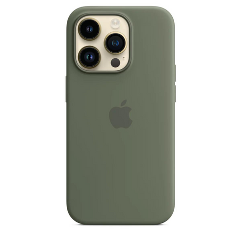 Hoesje iPhone Magsafe Van Siliconen Voor iPhone 14 Pro Olive - SAINT CLARE