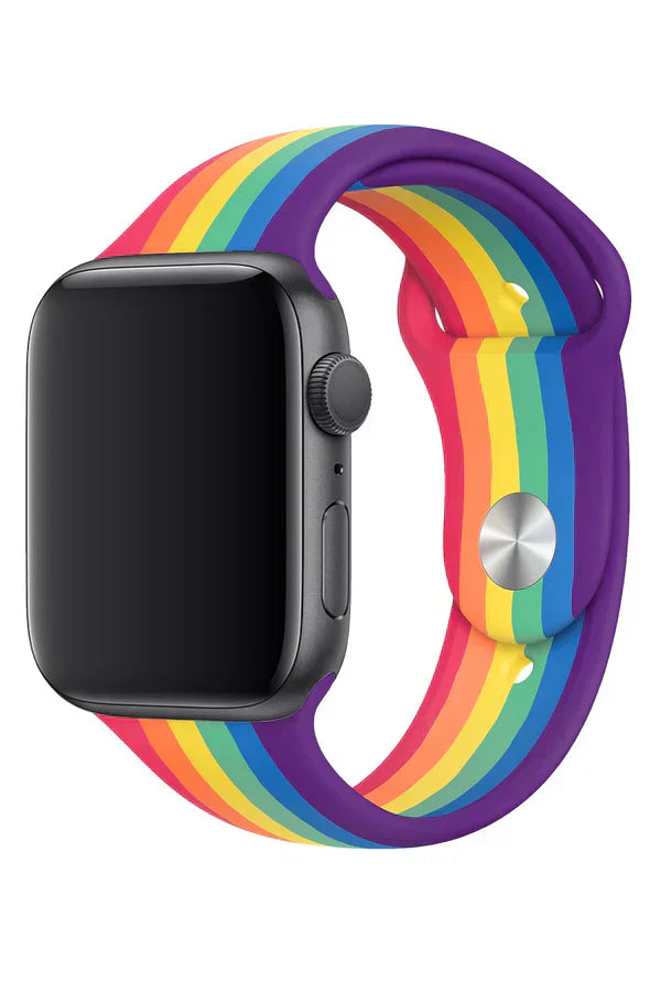 Horlogeband Apple Watch Siliconen Clasic Rainbow - SAINT CLARE
