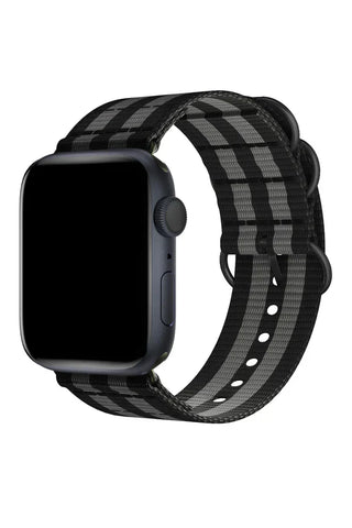 Horlogeband Apple Watch Nylon Echo Black/Gray - SAINT CLARE