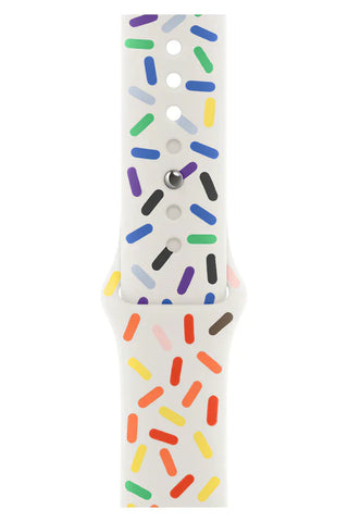 Horlogeband Apple Watch Siliconen Clasic White Sparkle - SAINT CLARE