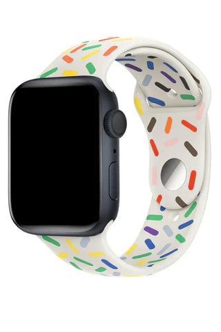 Horlogeband Apple Watch Siliconen Clasic White Sparkle - SAINT CLARE