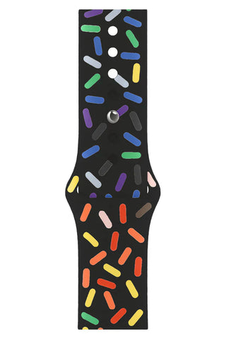 Horlogeband Apple Watch Siliconen Clasic Dark Sparkle - SAINT CLARE