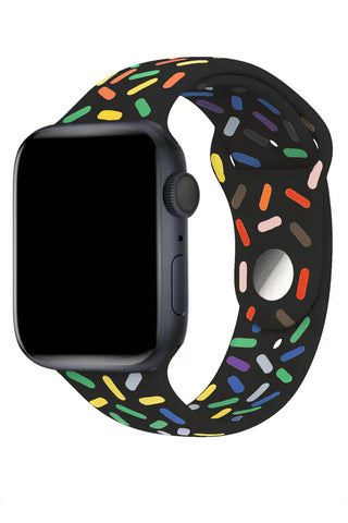 Horlogeband Apple Watch Siliconen Clasic Dark Sparkle - SAINT CLARE