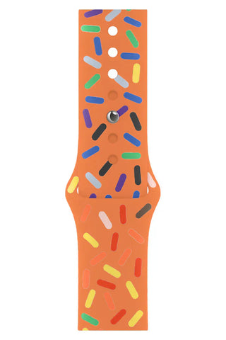 Horlogeband Apple Watch Siliconen Clasic Orange Sparkle - SAINT CLARE