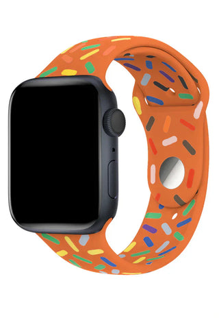 Horlogeband Apple Watch Siliconen Clasic Orange Sparkle - SAINT CLARE